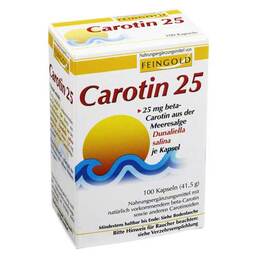 Abbildung: Carotin 25 Feingold Kapseln Kapseln, 100 St PZN 07291839