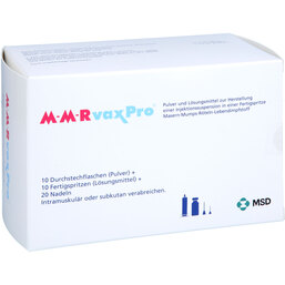 Abbildung: Mmr Vaxpro Fertigspritze mit Kanüle 10X0.5 ml, Fertigspritzen PZN 07293459