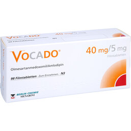 Abbildung: Vocado 40 mg / 5 mg Filmtabletten 98 St, Filmtabletten PZN 07293985