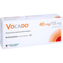 Abbildung: Vocado 40 mg / 10 mg Filmtabletten 98 St, Filmtabletten PZN 07294097