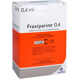 Abbildung: Fraxiparine 0,4 ml Injektionslösung in einer Fertigspritze 10X0.4 ml, Injektionslösung PZN 07301555