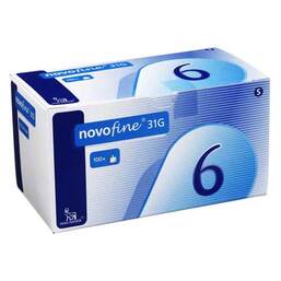 Abbildung: Novofine 6 Kanülen 0,25x6 mm 100 St, Kanüle PZN 07305949