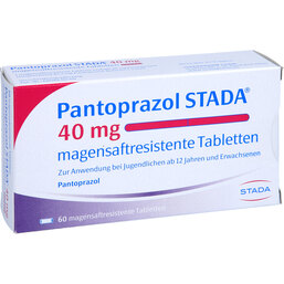 Abbildung: Pantoprazol STADA 40 mg magensaftresistent Tabletten 60 St, Tabletten magensaftresistent PZN 07306423
