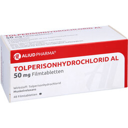 Abbildung: Tolperison Hydrochlorid AL 50 mg Filmtabletten 48 St, Filmtabletten PZN 07314167