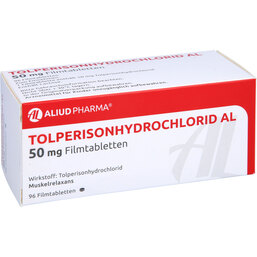 Abbildung: Tolperison Hydrochlorid AL 50 mg Filmtabletten 96 St, Filmtabletten PZN 07314173