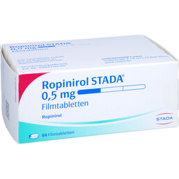 Abbildung: Ropinirol STADA 0,5 mg Filmtabletten 84 St, Filmtabletten PZN 07314405