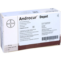 Abbildung: Androcur Depot Ampullen 3X3 ml, Injektionslösung PZN 07315043