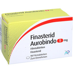 Abbildung: Finasterid Aurobindo 5 mg Filmtabletten 98 St, Filmtabletten PZN 07335459
