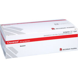 Abbildung: Claversal 250 mg Zäpfchen 120 St, Suppositorien PZN 07342198