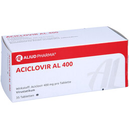 Abbildung: Aciclovir AL 400 Tabletten 35 St, Tabletten PZN 07342287