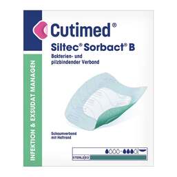 Abbildung: Cutimed Siltec Sorbact PU-Verband 22,5x22,5 cm 6 St, Kompressen PZN 07343223