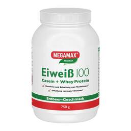 Abbildung: Eiweiss 100 Erdbeer Megamax Pulver, 750 g PZN 07345860