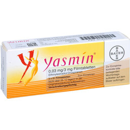 Abbildung: Yasmin Filmtabletten 3X21 St, Filmtabletten PZN 07350068