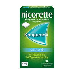 Abbildung: Nicorette Kaugummi 2 mg whitemint Kaugummi, 30 St PZN 07353606