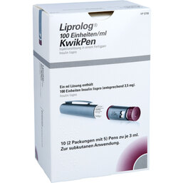 Abbildung: Liprolog 100 E / ml Kwikpen Injektionslösung 10X3 ml, Injektionslösung PZN 07359810