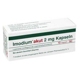 Abbildung: Imodium akut Hartkapseln 12 St, Hartkapseln PZN 07370740