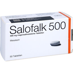 Abbildung: Salofalk 500 magensaftresistente Tabletten 50 St, Tabletten magensaftresistent PZN 07371656