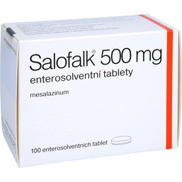 Abbildung: Salofalk 500 magensaftresistente Tabletten 100 St, Tabletten magensaftresistent PZN 07371662