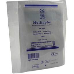 Abbildung: Mulltupfer 15x15cm walnussgroß steril 30 St, Tupfer PZN 07380454