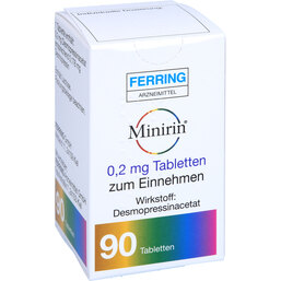 Abbildung: Minirin 0,2 mg Tabletten 90 St, Tabletten PZN 07382737
