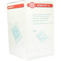 Abbildung: Nobatop S Kompressen 7,5x7,5 50X2 St, Kompressen PZN 07386244