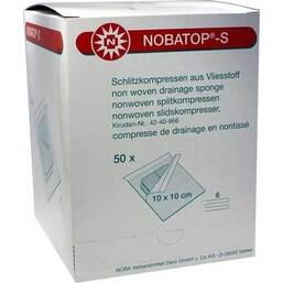 Abbildung: Nobatop S Kompressen 10x10cm 50X2 St, Kompressen PZN 07386250