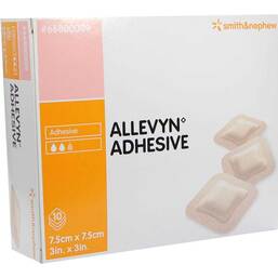 Abbildung: Allevyn Adhesive 7,5x7,5 cm Hydrozell.Verband 10 St, Kompressen PZN 07388941