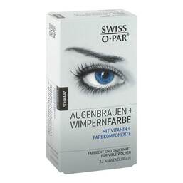 Abbildung: Augenbrauen + Wimpernfarbe Set schwarz Swiss O Par 1 P PZN 07392345