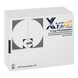 Abbildung: Xyzal 5 mg Filmtabletten 100 St, Filmtabletten PZN 07403103