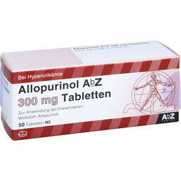 Abbildung: Allopurinol AbZ 300 mg Tabletten 50 St, Tabletten PZN 07403971