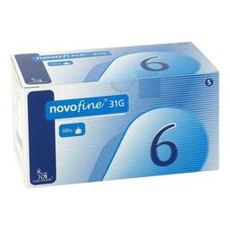 Abbildung: Novofine 6 Kanülen 0,25x6 mm 100 St, Kanüle PZN 07408543