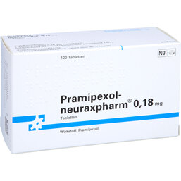 Abbildung: Pramipexol neuraxpharm 0,18 mg Tabletten 100 St, Tabletten PZN 07408885