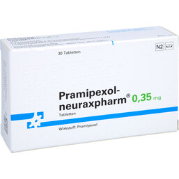 Abbildung: Pramipexol neuraxpharm 0,35 mg Tabletten 30 St, Tabletten PZN 07408980