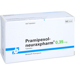 Abbildung: Pramipexol neuraxpharm 0,35 mg Tabletten 100 St, Tabletten PZN 07409011