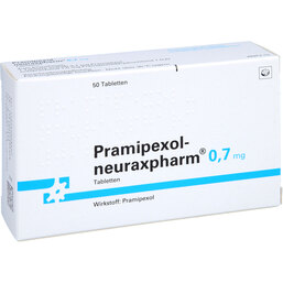 Abbildung: Pramipexol neuraxpharm 0,7 mg Tabletten 50 St, Tabletten PZN 07409086