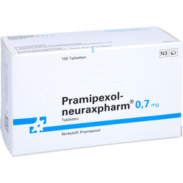 Abbildung: Pramipexol neuraxpharm 0,7 mg Tabletten 100 St, Tabletten PZN 07409146