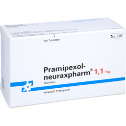 Abbildung: Pramipexol neuraxpharm 1,1 mg Tabletten 100 St, Tabletten PZN 07409353