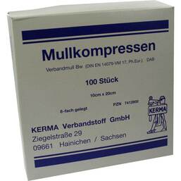 Abbildung: Mullkompressen 10x20 cm unsteril 8-fach BW 100 St, Kompressen PZN 07412800