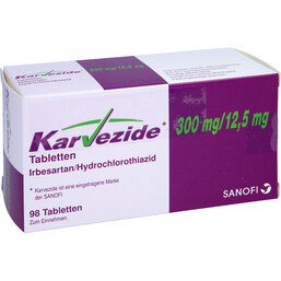 Abbildung: Karvezide 300 / 12,5 mg Tabletten 98 St, Tabletten PZN 07419587
