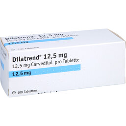 Abbildung: Dilatrend 12,5 mg Tabletten 100 St, Tabletten PZN 07428971