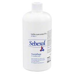 Abbildung: Sebexol Lotio cum urea 5% Emulsion, 500 ml PZN 07436491