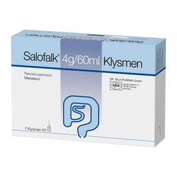 Abbildung: Salofalk Klysmen 4 g / 60 ml 7 St, Rektalsuspension PZN 07452805