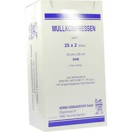 Abbildung: Mullkompressen 10x20 cm steril 8-fach BW 25X2 St, Kompressen PZN 07453615