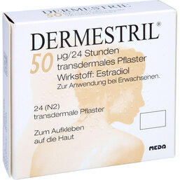Abbildung: Dermestril 50 transdermale Pflaster 24 St, Pflaster transdermal PZN 07453650