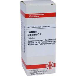 Abbildung: Tartarus stibiatus C 6 Tabletten Tabletten, 80 St PZN 07460199