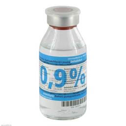 Abbildung: Kochsalzlösung 0,9% AlleMan Glasflasche Infusionslösung, 1X100 ml PZN 07462979