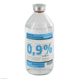 Abbildung: Kochsalzlösung 0,9% AlleMan Glasflasche Infusionslösung, 1X500 ml PZN 07462991