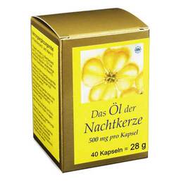 Abbildung: Nachtkerze Öl Kapseln 500 mg Kapseln, 40 St PZN 07463648