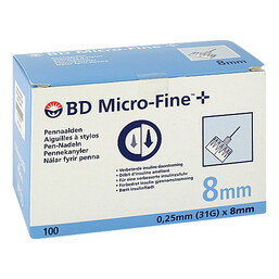 Abbildung: BD Microfine + 8 mm Nadeln 0,25x8mm 100 St, Kanüle PZN 07466664