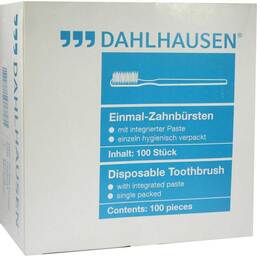 Abbildung: Einmal Zahnbürste mit Paste 100 St, Zahnbürste PZN 07485584